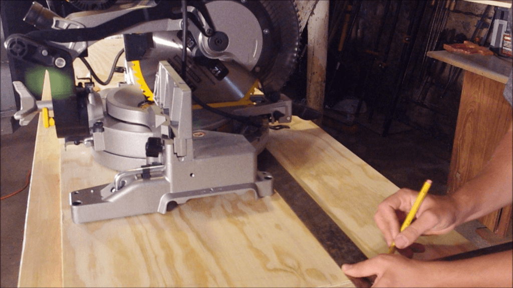 mark the width of your miter table