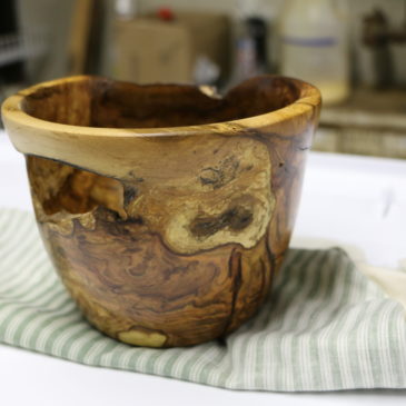 $90 wooden bowl made from firewood