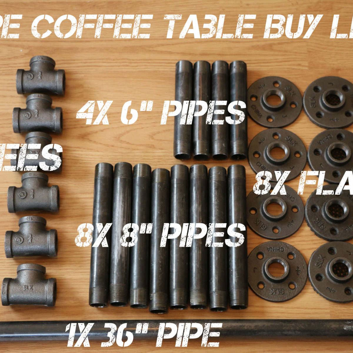 Pipe leg coffee table